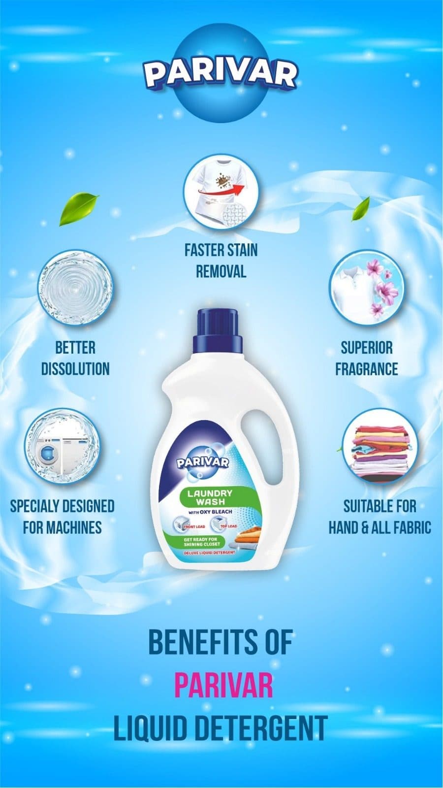 Parivar Laundry Wash Liquid Detergent