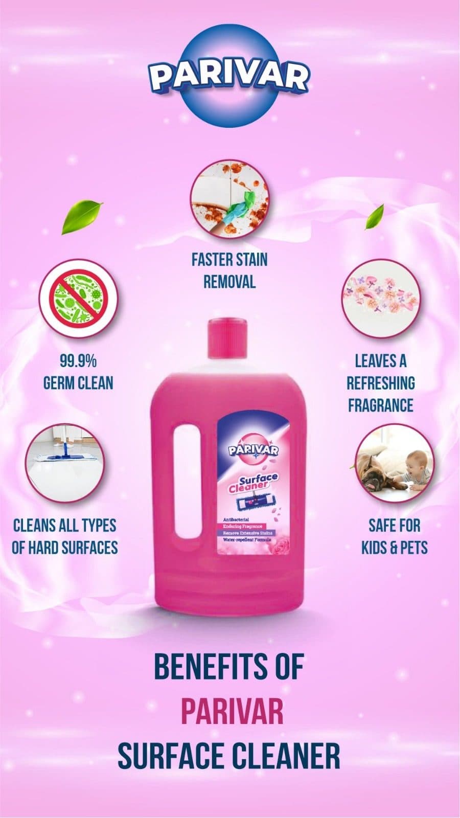 Parivar Surface Cleaner — Rose