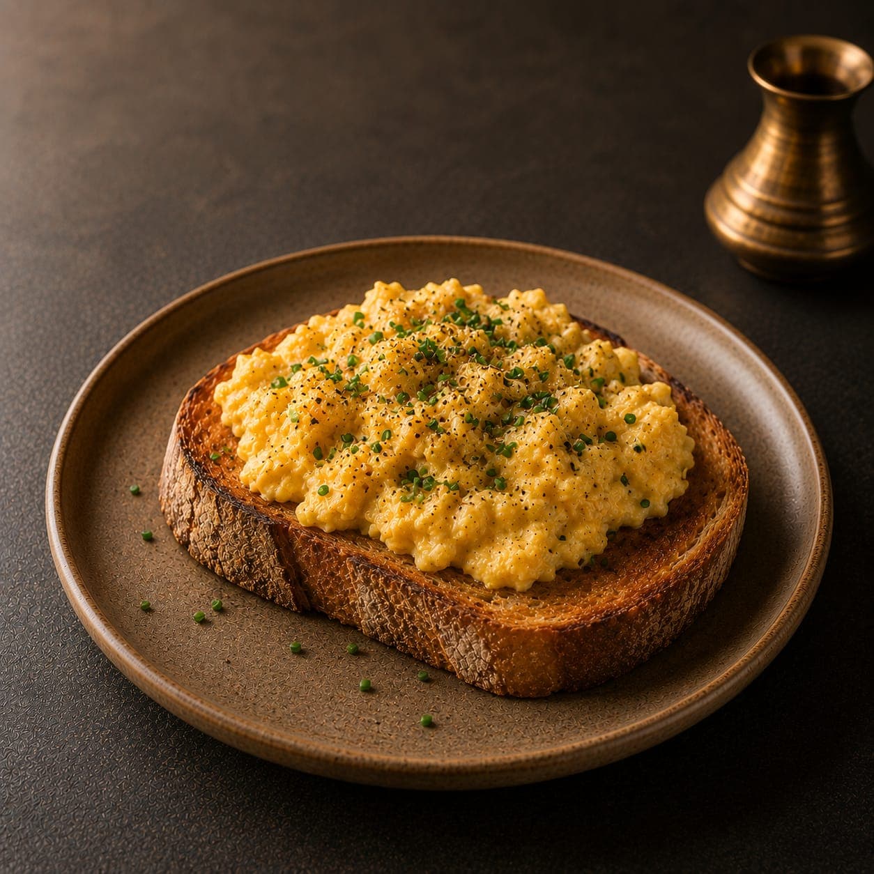 Herb Scrambled Eggs on Toast
