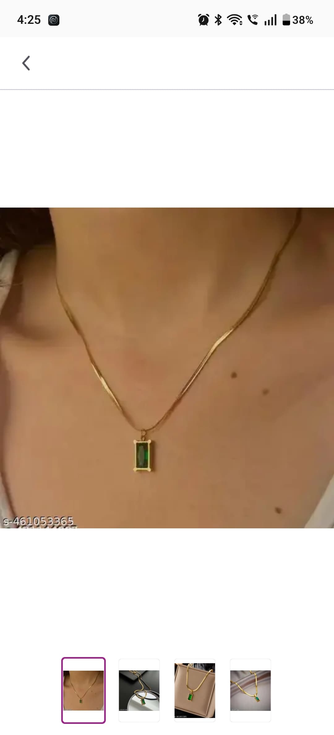 Emerald Green Pendant Necklace